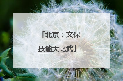 北京：文保技能大比武