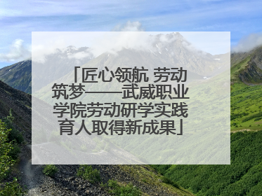 匠心领航 劳动筑梦——武威职业学院劳动研学实践育人取得新成果