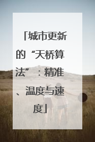 城市更新的“天桥算法”：精准、温度与速度
