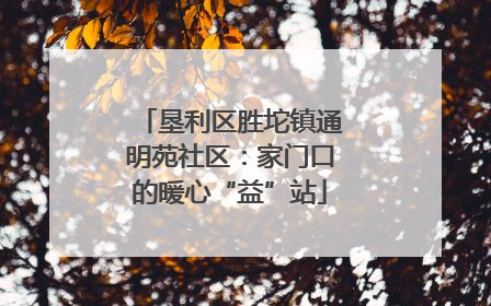 垦利区胜坨镇通明苑社区：家门口的暖心“益”站