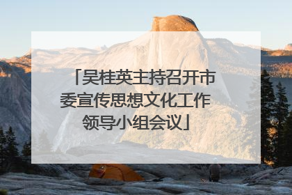 吴桂英主持召开市委宣传思想文化工作领导小组会议