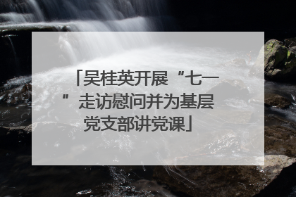吴桂英开展“七一”走访慰问并为基层党支部讲党课
