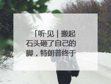 听·见｜搬起石头砸了自己的脚，特朗普终于“慌”了！