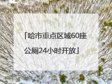 哈市重点区域60座公厕24小时开放