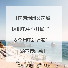 国网荆州公司城区供电中心开展“安全用电进万家”主题宣传活动