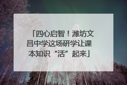 四心启智！潍坊文昌中学这场研学让课本知识“活”起来