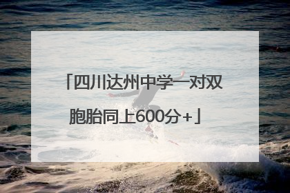 四川达州中学一对双胞胎同上600分+