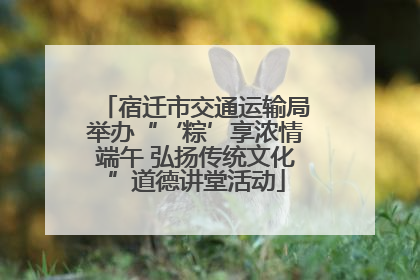 宿迁市交通运输局举办“‘粽’享浓情端午 弘扬传统文化”道德讲堂活动