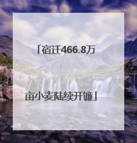 宿迁466.8万亩小麦陆续开镰