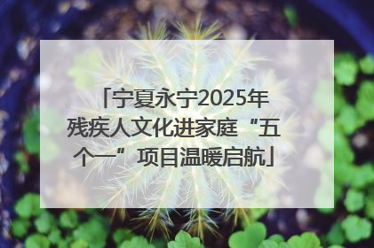 宁夏永宁2025年残疾人文化进家庭“五个一”项目温暖启航