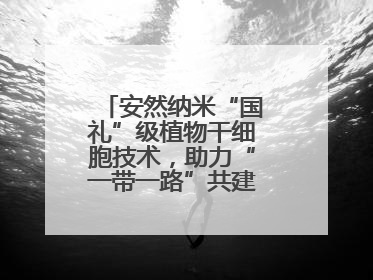安然纳米“国礼”级植物干细胞技术，助力“一带一路”共建可持续未来