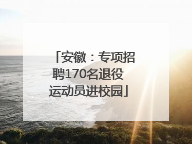 安徽:专项招聘170名退役运动员进校园