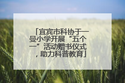 宜宾市科协于一曼小学开展“五个一”活动赠书仪式，助力科普教育