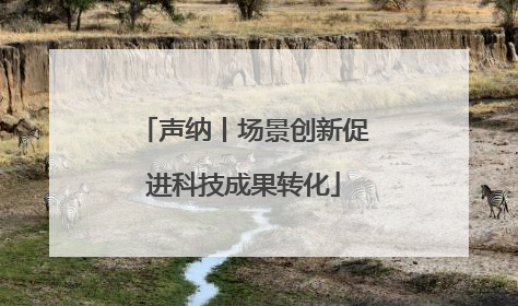 声纳丨场景创新促进科技成果转化