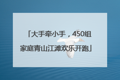 大手牵小手，450组家庭青山江滩欢乐开跑