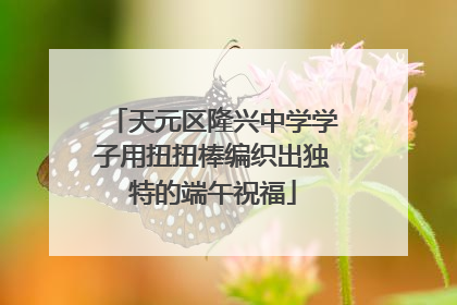 天元区隆兴中学学子用扭扭棒编织出独特的端午祝福