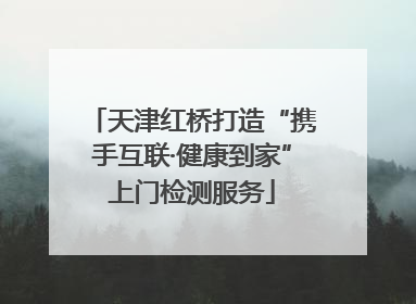 天津红桥打造“携手互联·健康到家”上门检测服务
