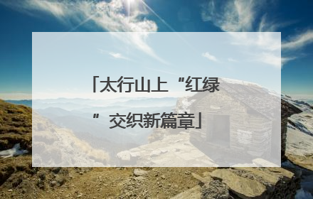 太行山上“红绿”交织新篇章