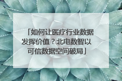如何让医疗行业数据发挥价值？北电数智以可信数据空间破局