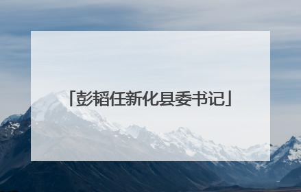 彭韬任新化县委书记