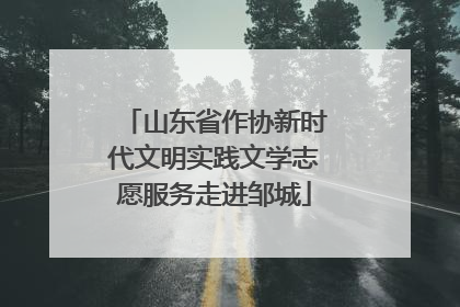山东省作协新时代文明实践文学志愿服务走进邹城