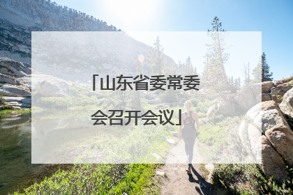 山东省委常委会召开会议