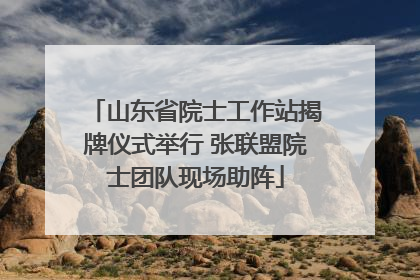 山东省院士工作站揭牌仪式举行 张联盟院士团队现场助阵