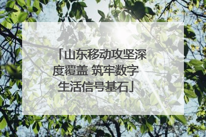 山东移动攻坚深度覆盖 筑牢数字生活信号基石