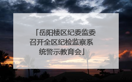 岳阳楼区纪委监委召开全区纪检监察系统警示教育会