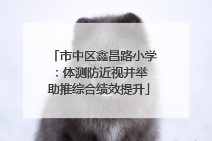 市中区鑫昌路小学：体测防近视并举 助推综合绩效提升