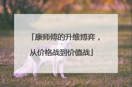 康师傅的升维博弈，从价格战到价值战