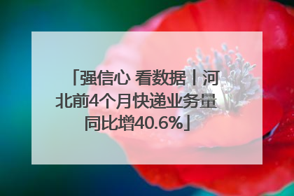 强信心 看数据丨河北前4个月快递业务量同比增40.6%