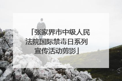 张家界市中级人民法院国际禁毒日系列宣传活动剪影