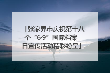 张家界市庆祝第十八个“6·9”国际档案日宣传活动精彩纷呈
