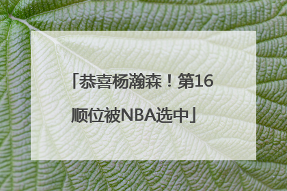 恭喜杨瀚森！第16顺位被NBA选中