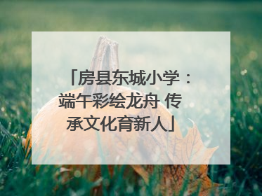 房县东城小学：端午彩绘龙舟 传承文化育新人