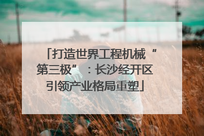 打造世界工程机械“第三极”：长沙经开区引领产业格局重塑