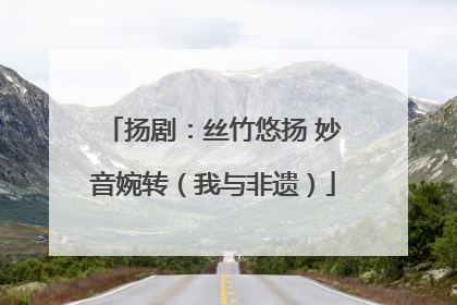 扬剧：丝竹悠扬 妙音婉转（我与非遗）