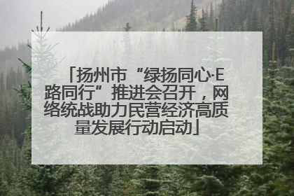 扬州市“绿扬同心·E路同行”推进会召开，网络统战助力民营经济高质量发展行动启动
