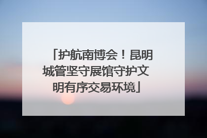 护航南博会！昆明城管坚守展馆守护文明有序交易环境