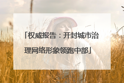 权威报告：开封城市治理网络形象领跑中部