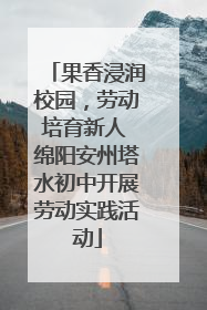 果香浸润校园，劳动培育新人 绵阳安州塔水初中开展劳动实践活动