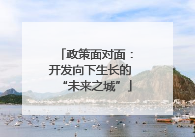 政策面对面：开发向下生长的“未来之城”