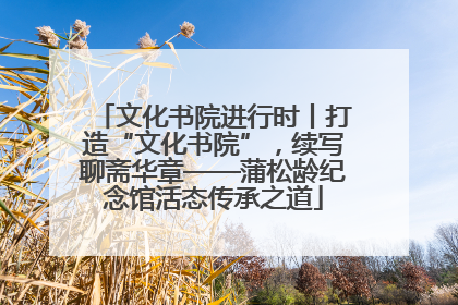文化书院进行时丨打造“文化书院”，续写聊斋华章——蒲松龄纪念馆活态传承之道