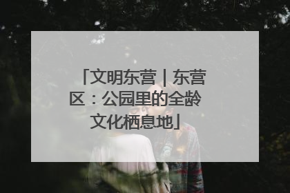 文明东营｜东营区：公园里的全龄文化栖息地