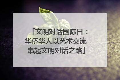 文明对话国际日：华侨华人以艺术交流串起文明对话之路