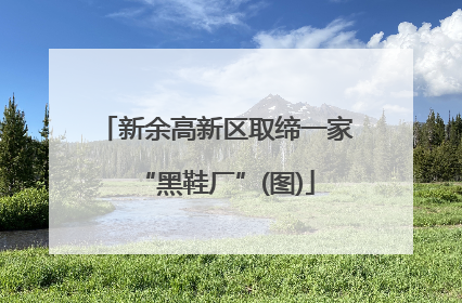 新余高新区取缔一家“黑鞋厂”(图)
