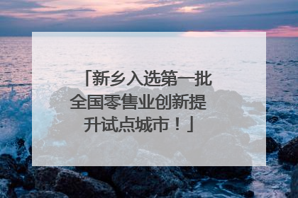 新乡入选第一批全国零售业创新提升试点城市！