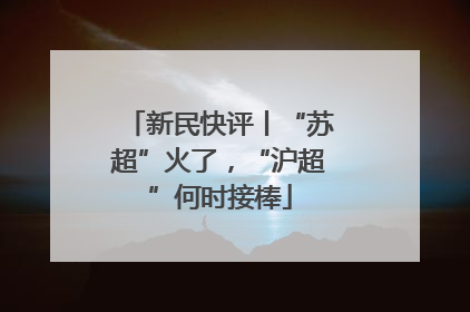 新民快评丨“苏超”火了，“沪超”何时接棒