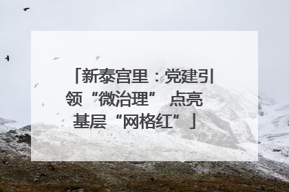 新泰宫里：党建引领“微治理” 点亮基层“网格红”
